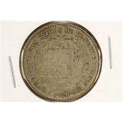 1926 VENEZUELA SILVER GRAM 5 (BOLIVAR)