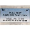 Image 3 : 2011 AMERICAN SILVER EAGLE PCGS MS69 EAGLE