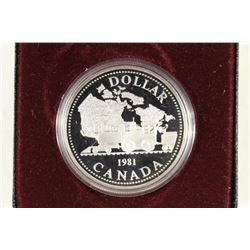 1981 CANADA LOCOMOTIVE SILVER DOLLAR PROOF
