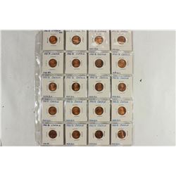 49 ASSORTED 1980-1990 BRILLIANT UNC CENTS