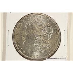 1902-O MORGAN SILVER DOLLAR AU