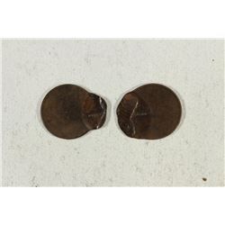 2 OFF CENTER LINCOLN CENTS