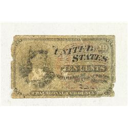 CIVIL WAR ERA 10 CENT US FRACTIONAL CURRENCY