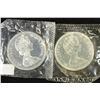 Image 2 : 2-1965 CANADA SILVER DOLLARS UNC