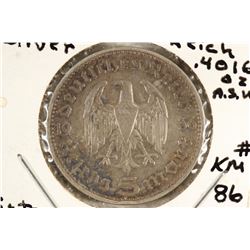 1936-F GERMANY SILVER 5 MARKS