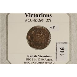 269-271 A.D. VICTORINUS ANCIENT COIN VERY FINE