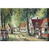Image 6 : Piet V Beck Village Scenes Oil on Canvas