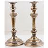 Image 1 : Pair of 18th C. Sheffield Silverplate Candlesticks