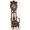 Image 1 : Oak Hall Chair with Mirror and Storage Seat
