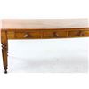 Image 3 : Oak Four Drawer Table with Parquetry Inlay