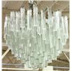 Image 1 : 1960s Italian Brass Chandelier with Prisms
