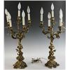 Image 1 : Pair of Bronze Five Light Table Sconces