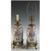 Image 1 : Pair of Brass Mounted Porcelain Lamps