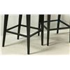Image 3 : Modern Black Painted Upholstered Bar Chairs