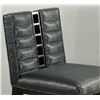 Image 4 : Modern Black Painted Upholstered Bar Chairs