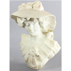 Victorian Alabaster Bust of a Woman
