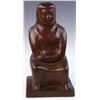 Image 1 : 20th C. Mexican, Seated Man, Wood Sculpture