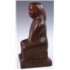 Image 3 : 20th C. Mexican, Seated Man, Wood Sculpture