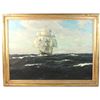 Image 1 : Paul Dunbar, Sailing Ship, Oil on Canvas Board