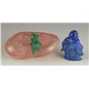 Image 2 : Rose Quartz Ashtray and Lapis Figure