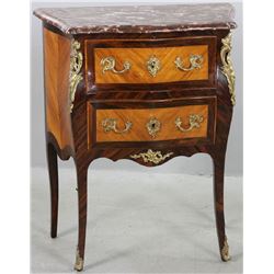 Louis XV Style Marble Top Bombe Chest