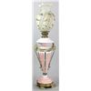 Image 1 : Electrified Oil Lamp Hand Decorated Shade
