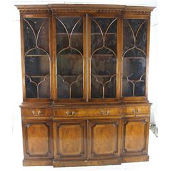 Two Piece Mahogany Breakfront