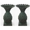 Image 1 : Pair of Pineapple Shaped Cast Iron Urns