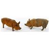 Image 1 : Two Large Cast Iron Pigs