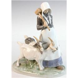Royal Copenhagen Figure Girl With Goats