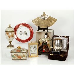 Lot of Decorative Items Clock Fan Doll etc