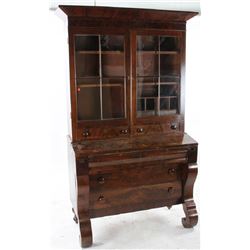 19th C Classical Empire Mahogany Secretary