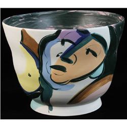 Pottery Bowl Signed Crowell