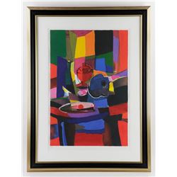 Marcel Mouly, La Soupiere Rouge, Color Lithograph on