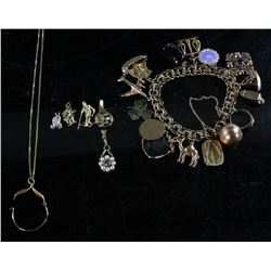 Lady's Charm Bracelet and Necklace