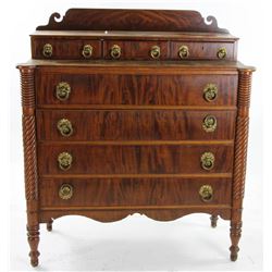 Early American Sheraton Mahogany Chest