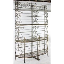Antique Wrought Iron Bakers Rack
