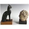 Image 2 : Classical Roman Head and Cat Sculptures