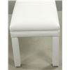 Image 5 : Modern White Faux Leather Bench