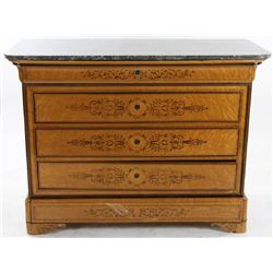 Charles X French Satinwood Inlaid Chest