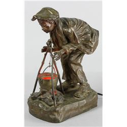 Jose Cardona Furro Original Bronze Lamp