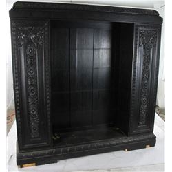 Ornately Carved Two Door Bookcase