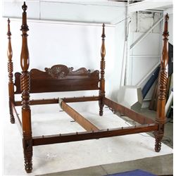 19th C Bermuda Four Post Tester Bed