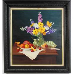 W. Charles Nowell Still Life Oil on Board