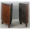 Image 5 : Pair of Dutch Inlaid Mahogany Corner Cabinets