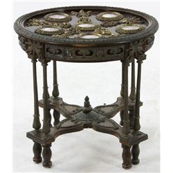 Antique French Bronze and Mahogany Table