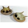 Image 4 : Pair of Glazed Studio Art Pottery Pieces