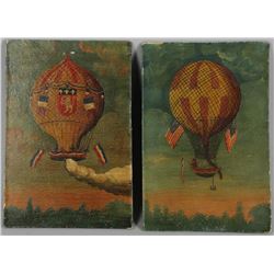 Views of Hot Air Balloons Oil on Artist Board