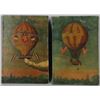 Image 1 : Views of Hot Air Balloons Oil on Artist Board