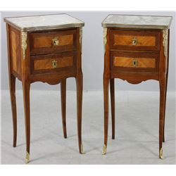 Pair of French Transitional Bedside Chests